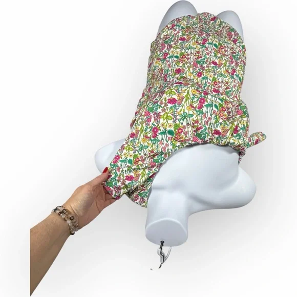 J. Crew One-Shoulder Floral One Piece in Green and Pink flutter Liberty Sz 16‎ - Picture 7 of 14